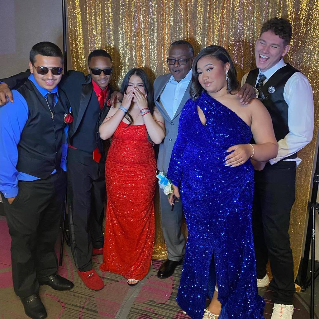 Students and staff during prom 23
