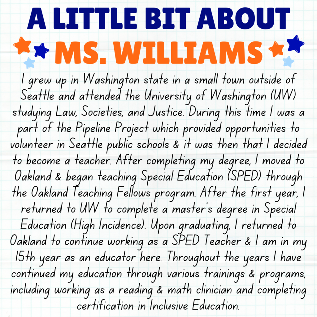 Meet Ms. Williams